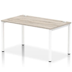 Dynamic Impulse Single Row Bench Desk W1400 x D800 x H730mm Grey Oak F