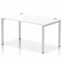 Dynamic Impulse Single Row Bench Desk W1400 x D800 x H730mm White Fini
