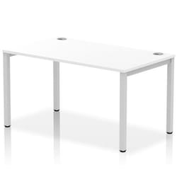 Dynamic Impulse Single Row Bench Desk W1400 x D800 x H730mm White Fini