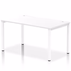 Dynamic Impulse Single Row Bench Desk W1400 x D800 x H730mm White Fini