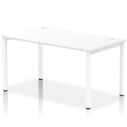 Dynamic Impulse Single Row Bench Desk W1400 x D800 x H730mm White Fini