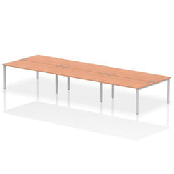 Dynamic Impulse Back-to-Back 6 Person Bench Desk W1600 x D1600 x H730m