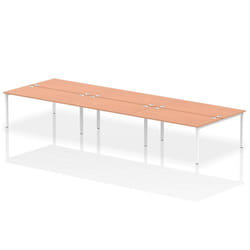 Dynamic Impulse Back-to-Back 6 Person Bench Desk W1600 x D1600 x H730m