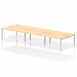Dynamic Impulse Back-to-Back 6 Person Bench Desk W1600 x D1600 x H730m
