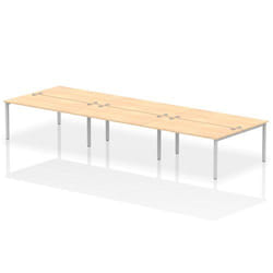 Dynamic Impulse Back-to-Back 6 Person Bench Desk W1600 x D1600 x H730m