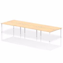 Dynamic Impulse Back-to-Back 6 Person Bench Desk W1600 x D1600 x H730m