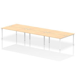 Dynamic Impulse Back-to-Back 6 Person Bench Desk W1600 x D1600 x H730m