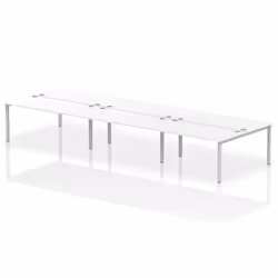 Dynamic Impulse Back-to-Back 6 Person Bench Desk W1600 x D1600 x H730m
