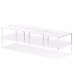 Dynamic Impulse Back-to-Back 6 Person Bench Desk W1600 x D1600 x H730m