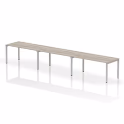 Dynamic Impulse Single Row 3 Person Bench Desk W1600 x D800 x H730mm G