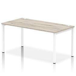 Dynamic Impulse Single Row Bench Desk W1600 x D800 x H730mm Grey Oak F