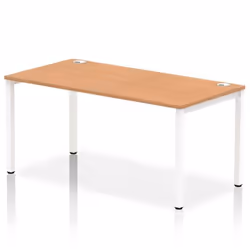 Dynamic Impulse Single Row Bench Desk W1600 x D800 x H730mm Oak Finish