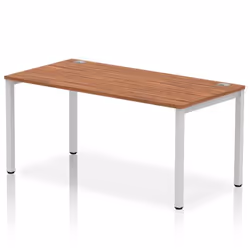Dynamic Impulse Single Row Bench Desk W1600 x D800 x H730mm Walnut Fin