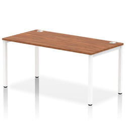 Dynamic Impulse Single Row Bench Desk W1600 x D800 x H730mm Walnut Fin