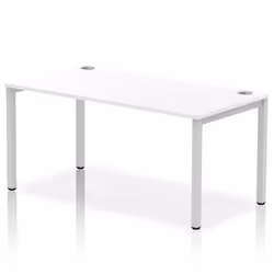 Dynamic Impulse Single Row Bench Desk W1600 x D800 x H730mm White Fini