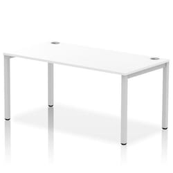 Dynamic Impulse Single Row Bench Desk W1600 x D800 x H730mm White Fini
