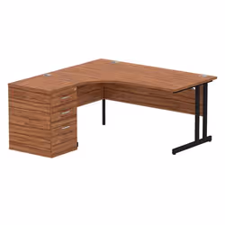 Dynamic Impulse W1600 x D1200 x H730mm Left Hand Crescent Desk Cantile