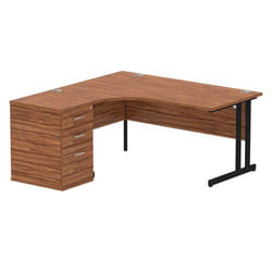 Dynamic Impulse W1600 x D1200 x H730mm Left Hand Crescent Desk Cantile
