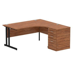 Dynamic Impulse W1600 x D1200 x H730mm Right Hand Crescent Desk Cantil