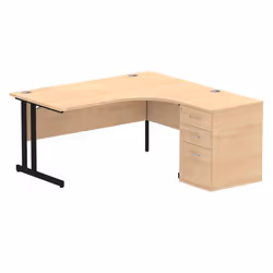 Dynamic Impulse W1600 x D1200 x H730mm Right Hand Crescent Desk Cantil