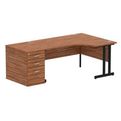 Dynamic Impulse W1600 x D1200 x H730mm Right Hand Crescent Desk Cantil