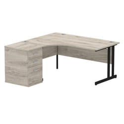 Dynamic Impulse W1600 x D1200 x H730mm Left Hand Crescent Desk Cantile