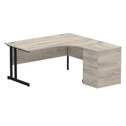 Dynamic Impulse W1600 x D1200 x H730mm Right Hand Crescent Desk Cantil