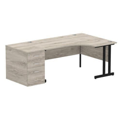 Dynamic Impulse W1600 x D1200 x H730mm Right Hand Crescent Desk Cantil