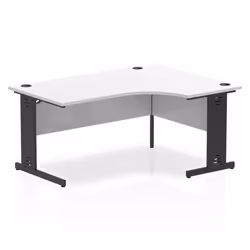 Dynamic Impulse Right Crescent Office Desk W1600 x D1200 x H730mm Cabl