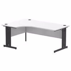 Dynamic Impulse Left Crescent Office Desk W1800 x D1200 x H730mm Cable