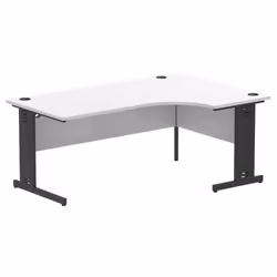 Dynamic Impulse Right Crescent Office Desk W1800 x D1200 x H730mm Cabl