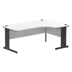 Dynamic Impulse Right Crescent Office Desk W1800 x D1200 x H730mm Cabl
