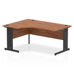 Dynamic Impulse Left Crescent Office Desk W1600 x D1200 x H730mm Cable