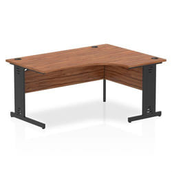 Dynamic Impulse Right Crescent Office Desk W1600 x D1200 x H730mm Cabl