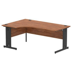 Dynamic Impulse Left Crescent Office Desk W1800 x D1200 x H730mm Cable