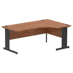 Dynamic Impulse Right Crescent Office Desk W1800 x D1200 x H730mm Cabl