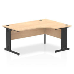 Dynamic Impulse Right Crescent Office Desk W1600 x D1200 x H730mm Cabl