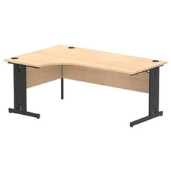 Dynamic Impulse Left Crescent Office Desk W1800 x D1200 x H730mm Cable