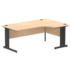 Dynamic Impulse Right Crescent Office Desk W1800 x D1200 x H730mm Cabl