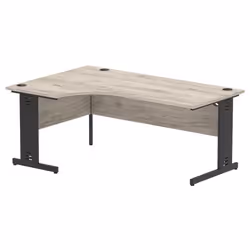 Dynamic Impulse Left Crescent Office Desk W1800 x D1200 x H730mm Cable