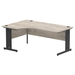 Dynamic Impulse Left Crescent Office Desk W1800 x D1200 x H730mm Cable