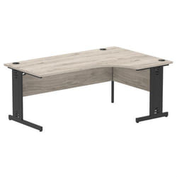 Dynamic Impulse Right Crescent Office Desk W1800 x D1200 x H730mm Cabl
