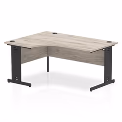 Dynamic Impulse Left Crescent Office Desk W1600 x D1200 x H730mm Cable