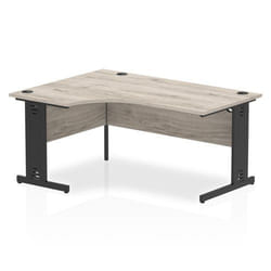 Dynamic Impulse Left Crescent Office Desk W1600 x D1200 x H730mm Cable