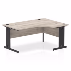 Dynamic Impulse Right Crescent Office Desk W1600 x D1200 x H730mm Cabl