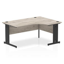 Dynamic Impulse Right Crescent Office Desk W1600 x D1200 x H730mm Cabl