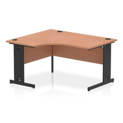 Dynamic Impulse Left Crescent Office Desk W1400 x D1200 x H730mm Cable