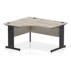 Dynamic Impulse Left Crescent Office Desk W1400 x D1200 x H730mm Cable