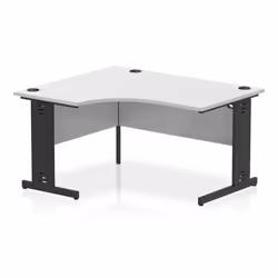 Dynamic Impulse Left Crescent Office Desk W1400 x D1200 x H730mm Cable