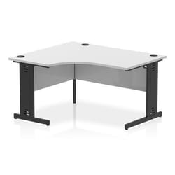 Dynamic Impulse Left Crescent Office Desk W1400 x D1200 x H730mm Cable
